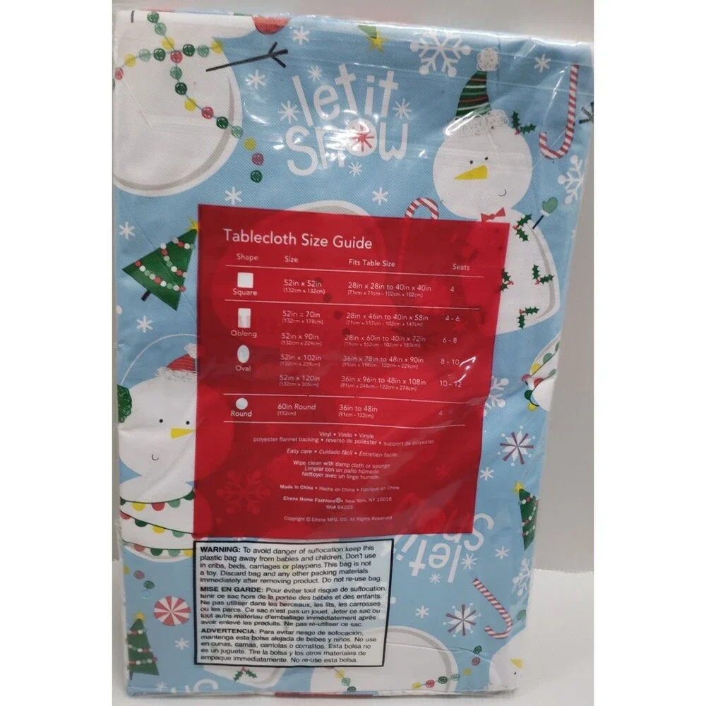 Peva Vinyl Tablecloth, 52